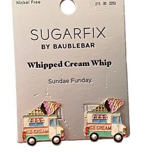 SUGAR FIX by BaubleBar Sundae Funday Pink and Green Ice Cream Truck Earrings